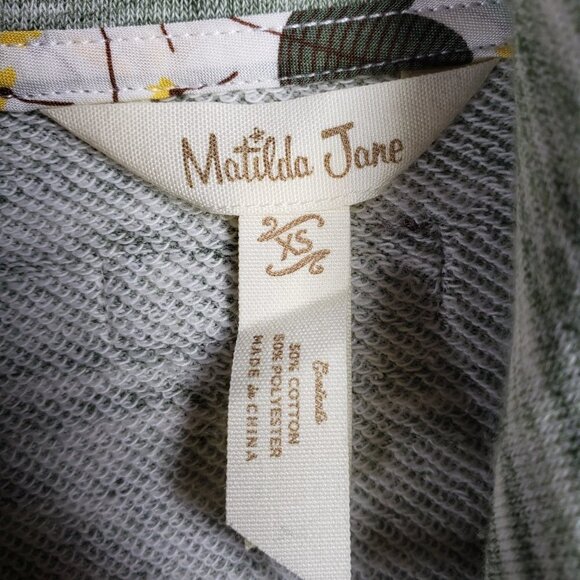 Matilda Jane Out The Door Pocket Button Up Vest Women's XS Green Ivory - Picture 6 of 7
